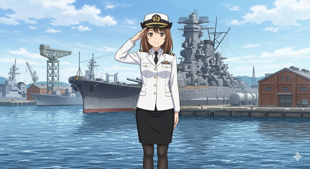 敬礼は左手で。