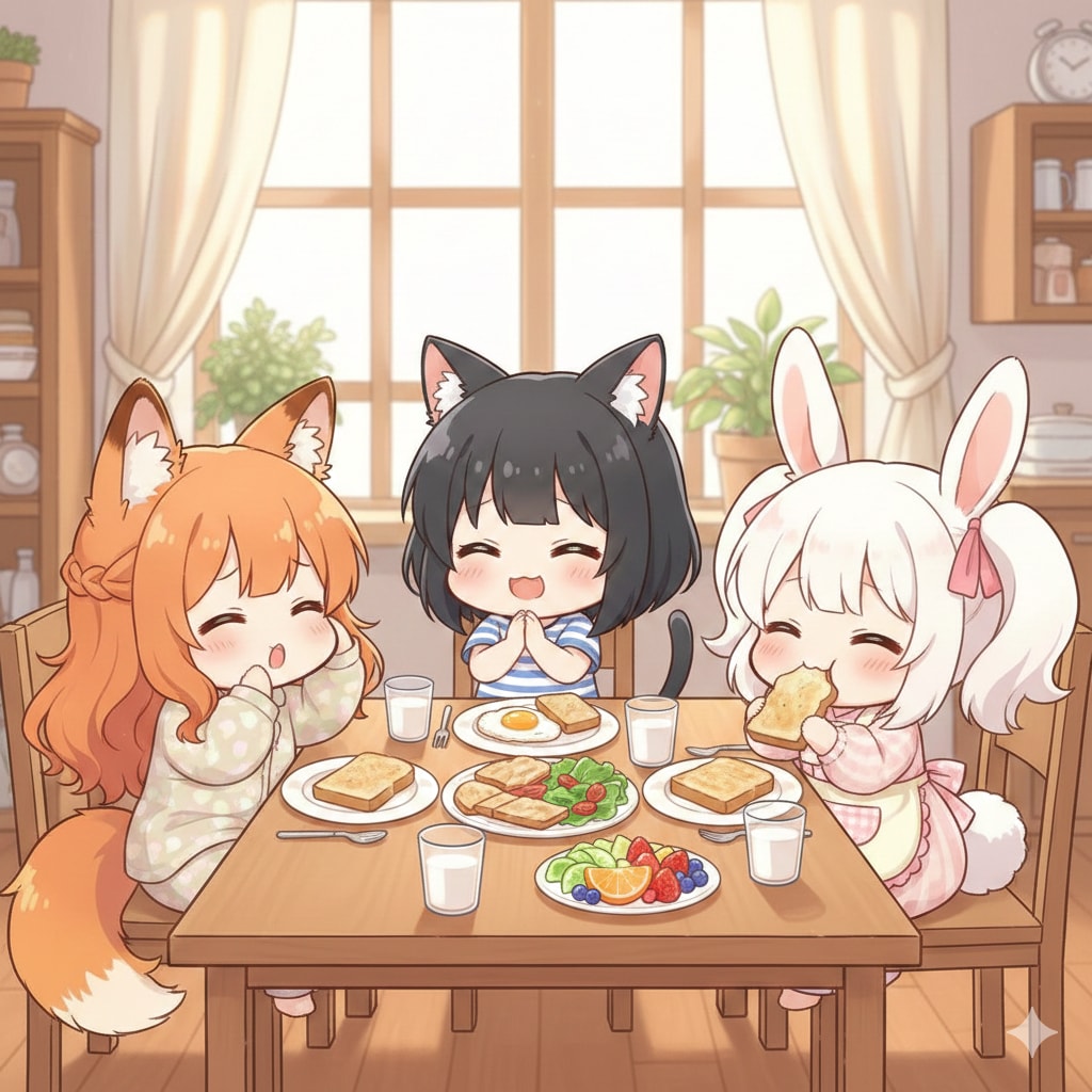 朝ごはんです！