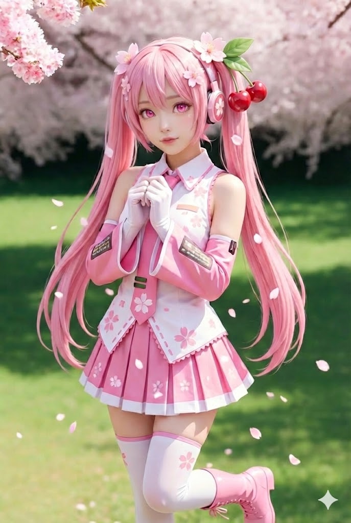 桜ミクのコスプレ