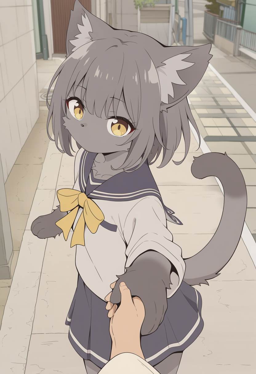 何度目か分からなくなってきた放課後にお出かけ 今日はどこ行くかと考えてるとケモいあの子がこっちと手を握ってきた  …当然のように握ってきたけど手握るのこれが初めてだよね…惚れまうやろ～～～～～！