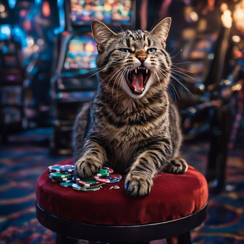 ギャンブル依存症の猫