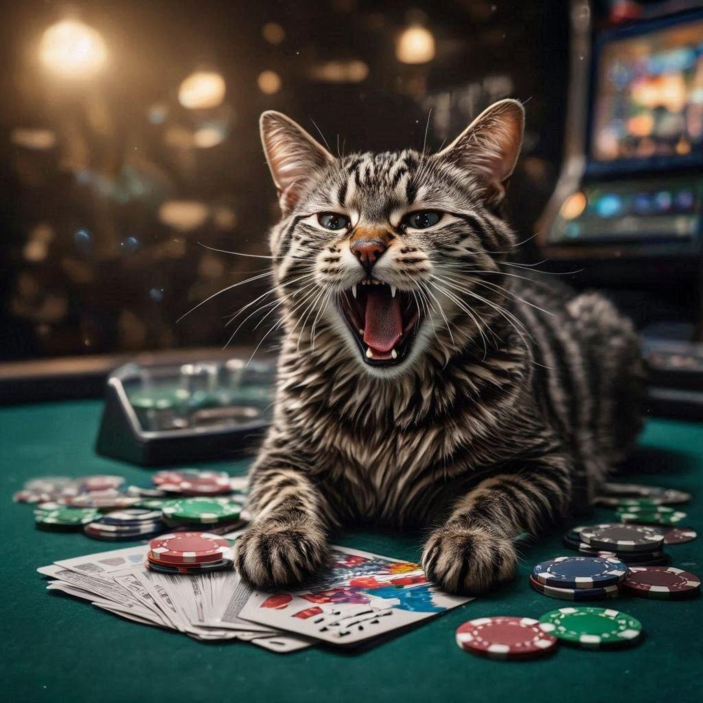 ギャンブル依存症の猫