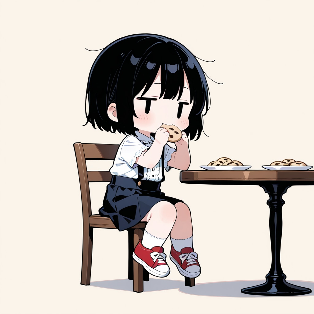 おやつを食べる