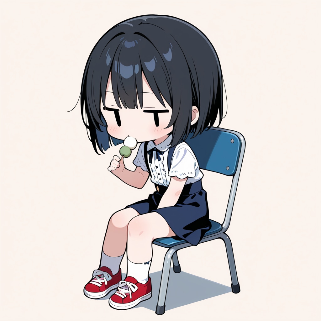 おやつを食べる