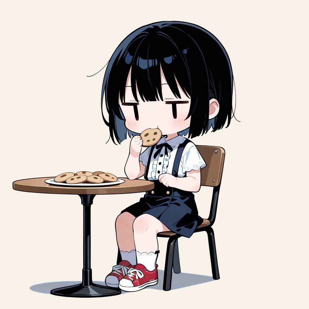 おやつを食べる