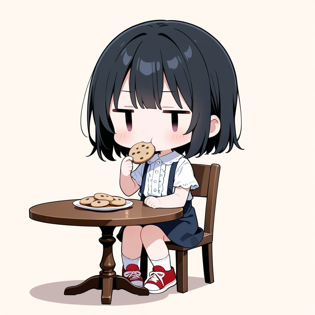 おやつを食べる