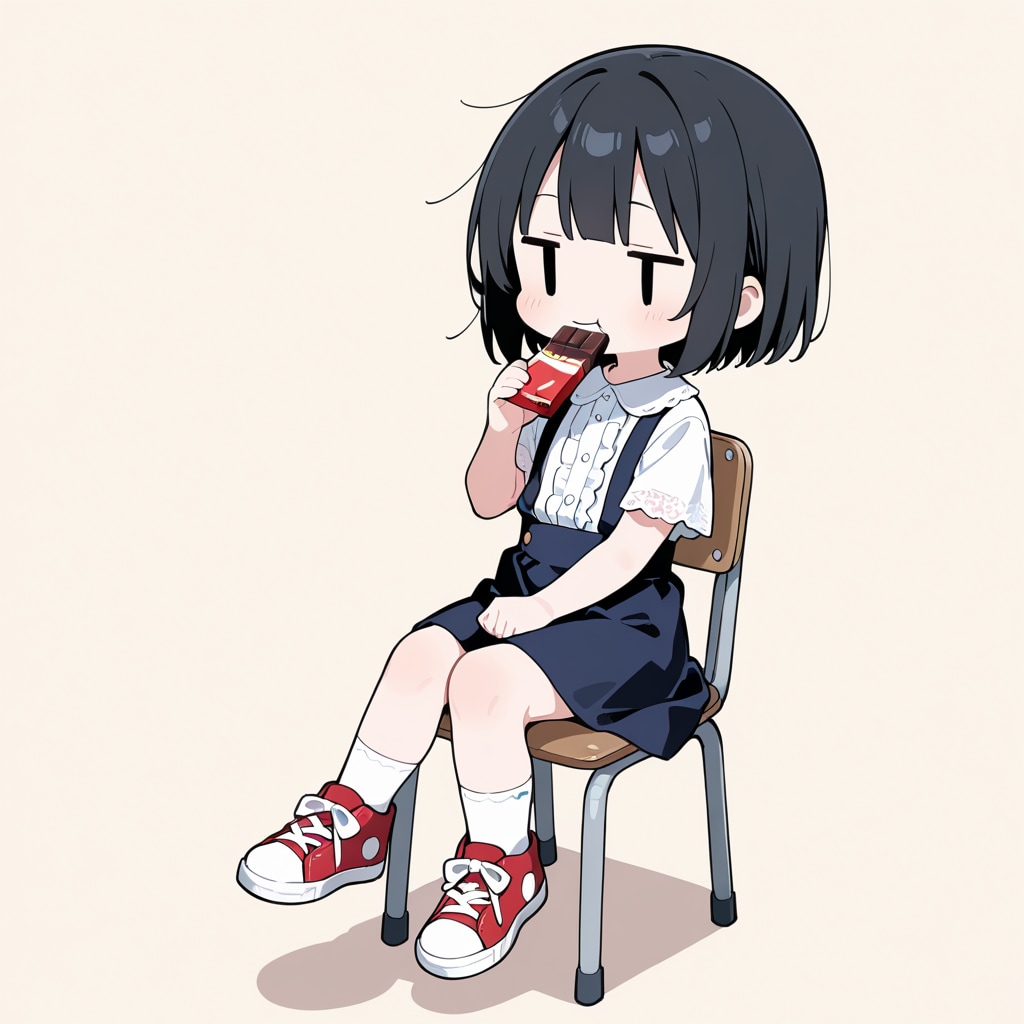 おやつを食べる