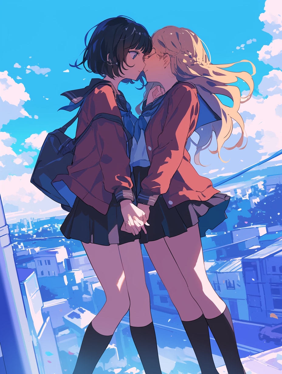 キスしたい二人のJK212