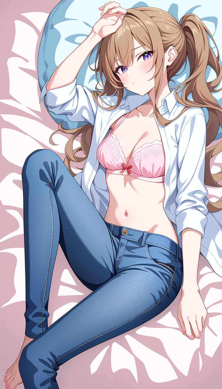 半脱ぎでお昼寝