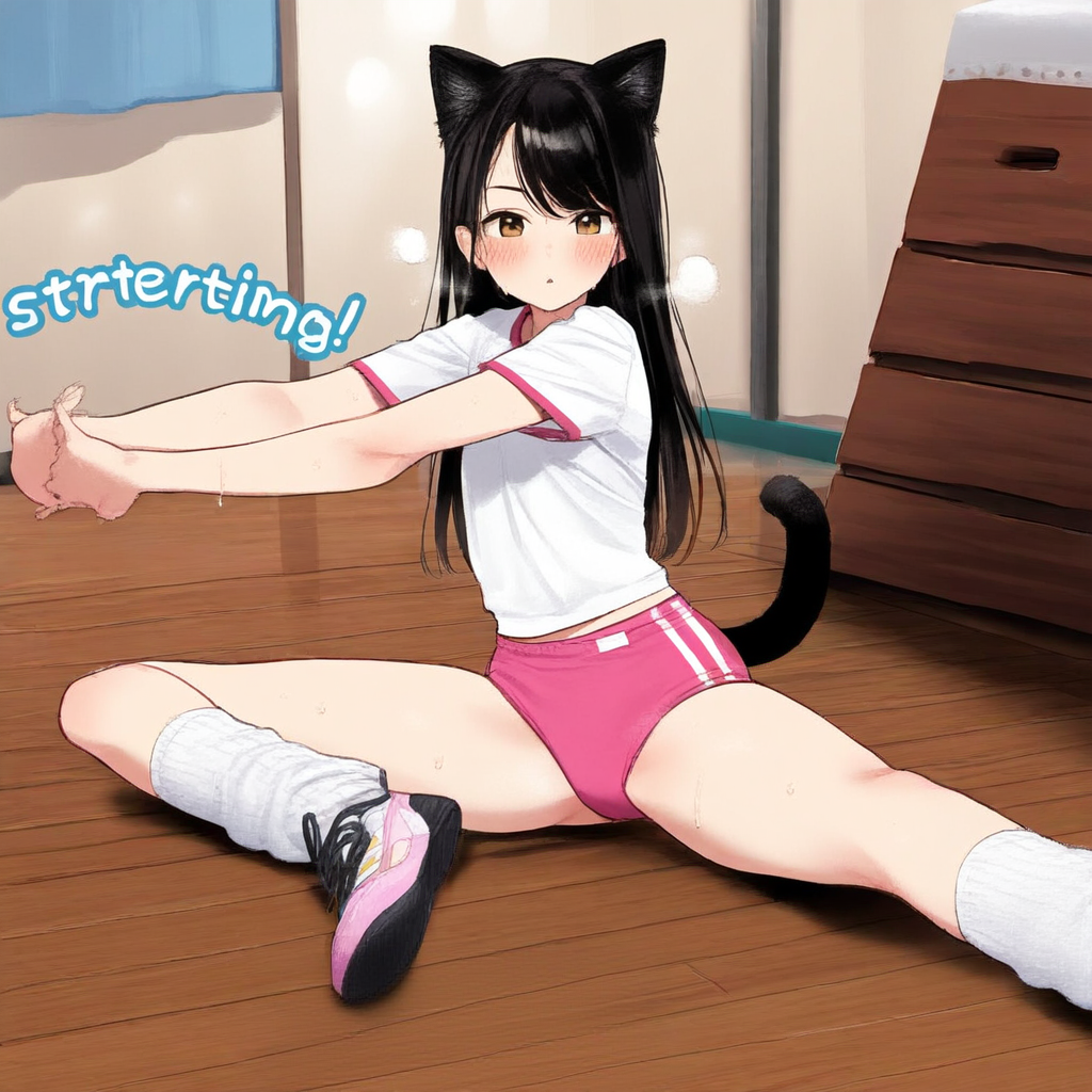 ストレッチにゃんこ