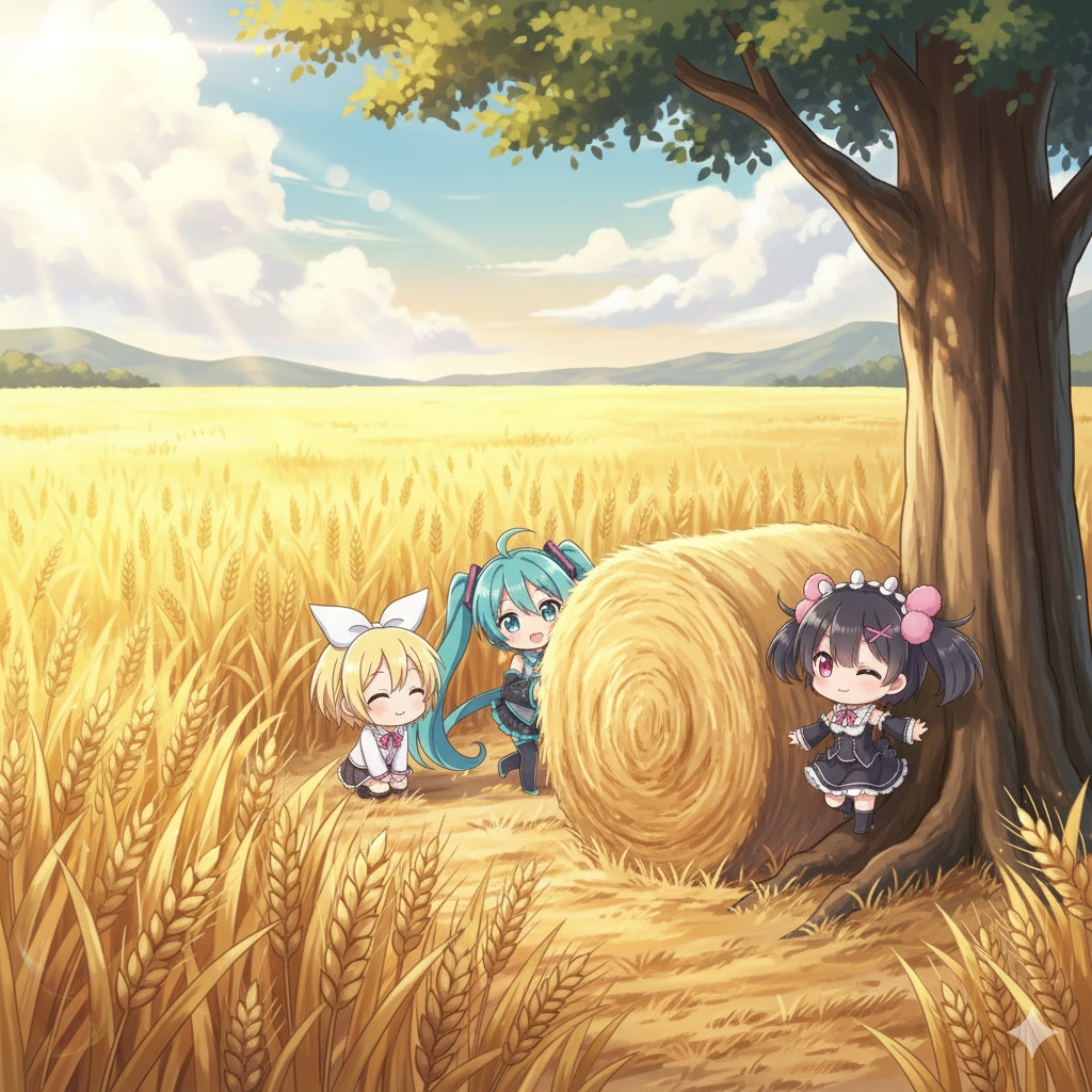 麦畑のかくれんぼ