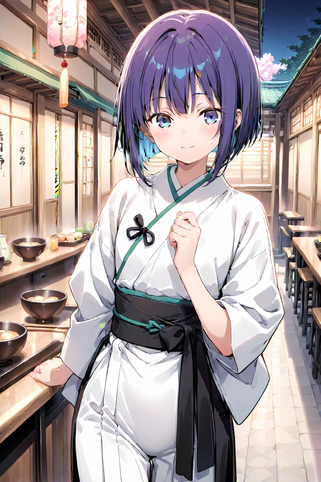 路地裏の誘惑微笑