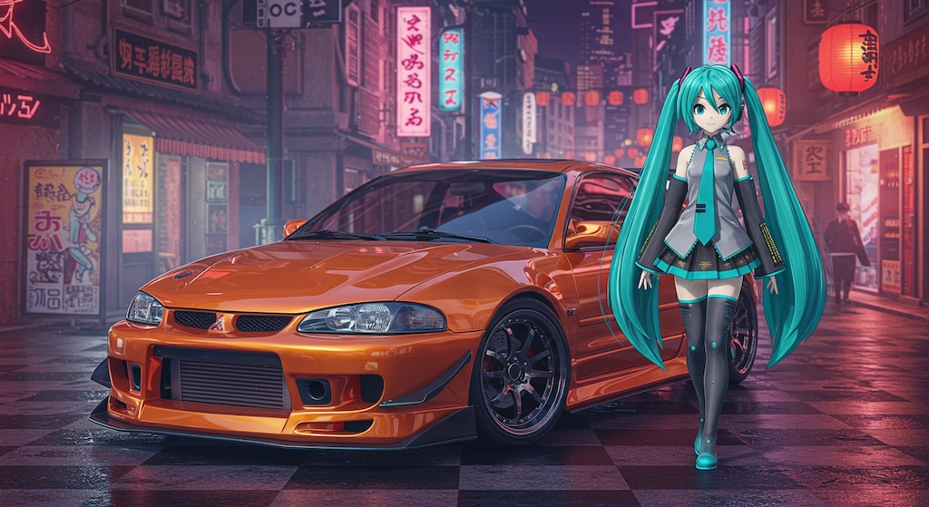 初音ミクと三菱エクリプス