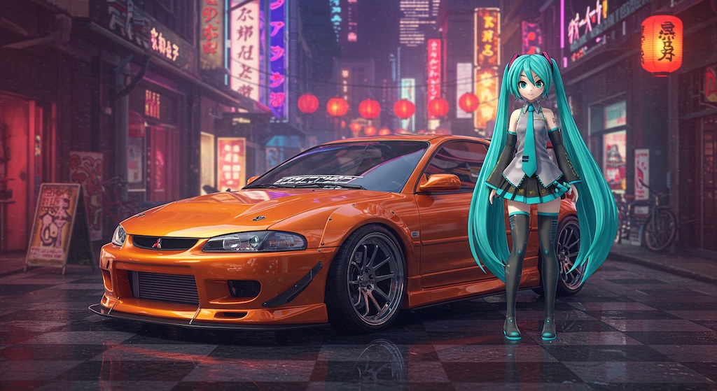 初音ミクと三菱エクリプス