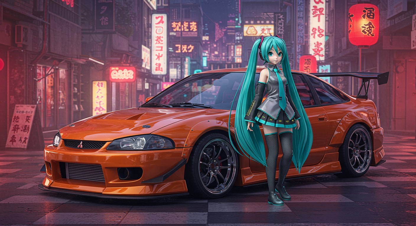 初音ミクと三菱エクリプス | の人気AIイラスト・グラビア