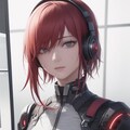 サイバーな赤髪の少女2 3枚目
