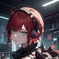 サイバーな赤髪の少女2 2枚目
