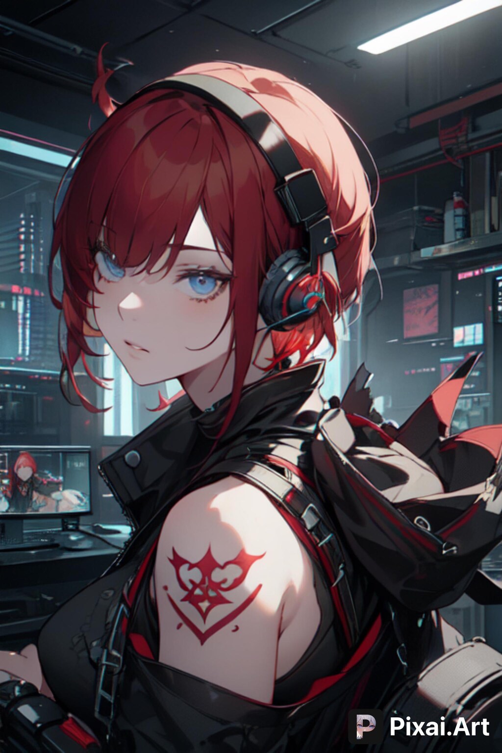 サイバーな赤髪の少女2
