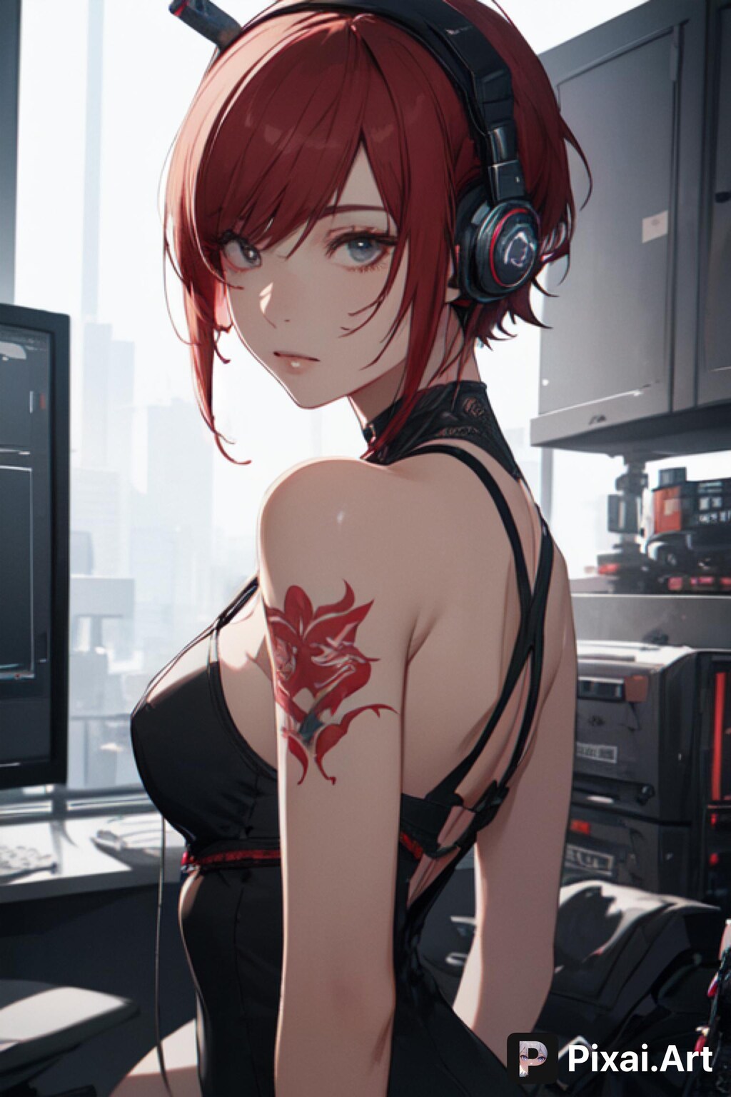 サイバーな赤髪の少女2