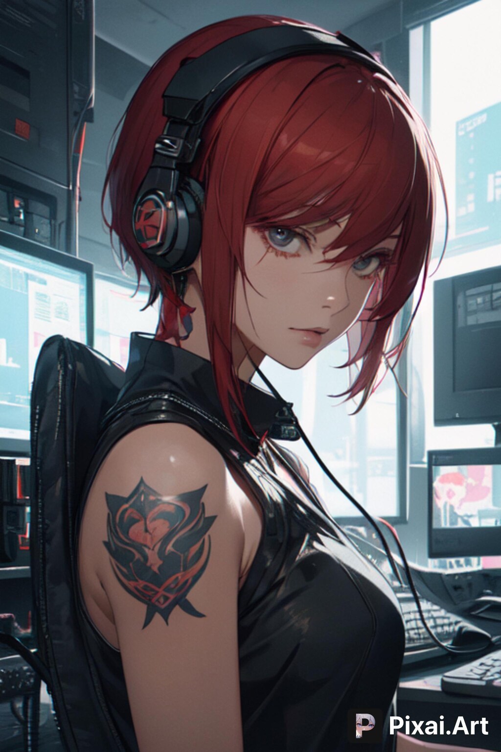 サイバーな赤髪の少女2