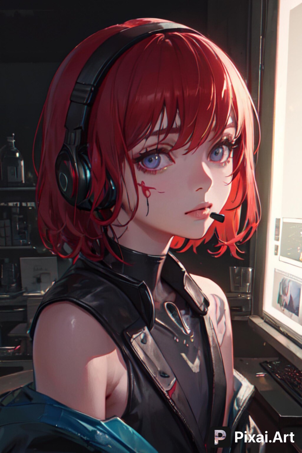 サイバーな赤髪の少女2