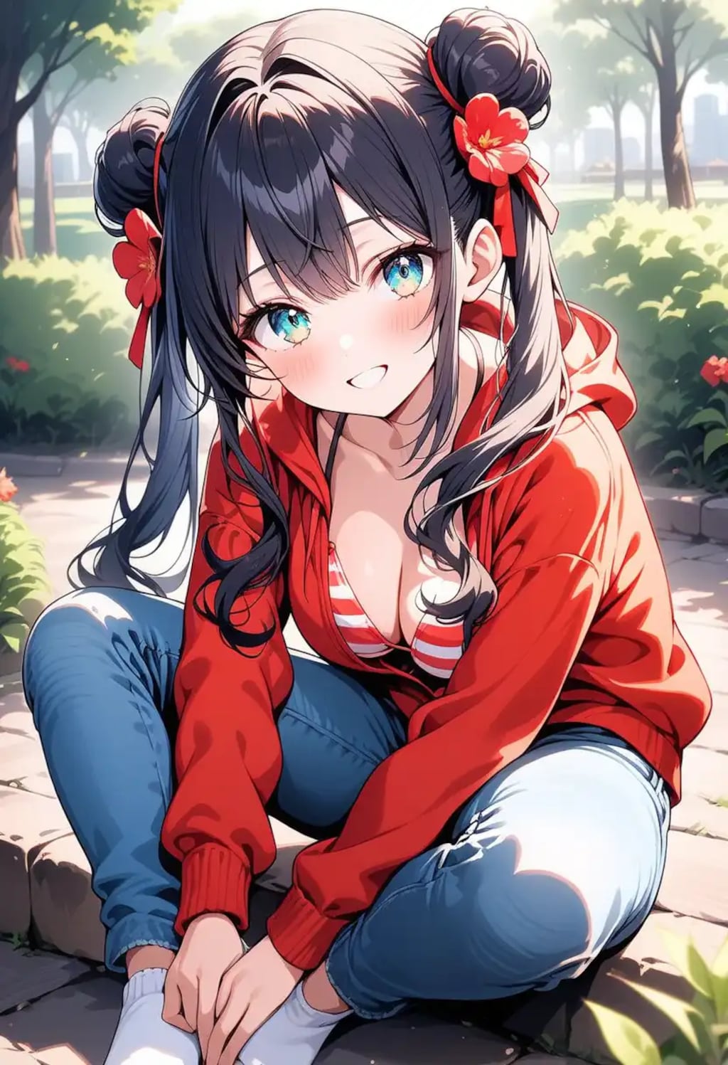 うちの子たちのパーカー着こなし