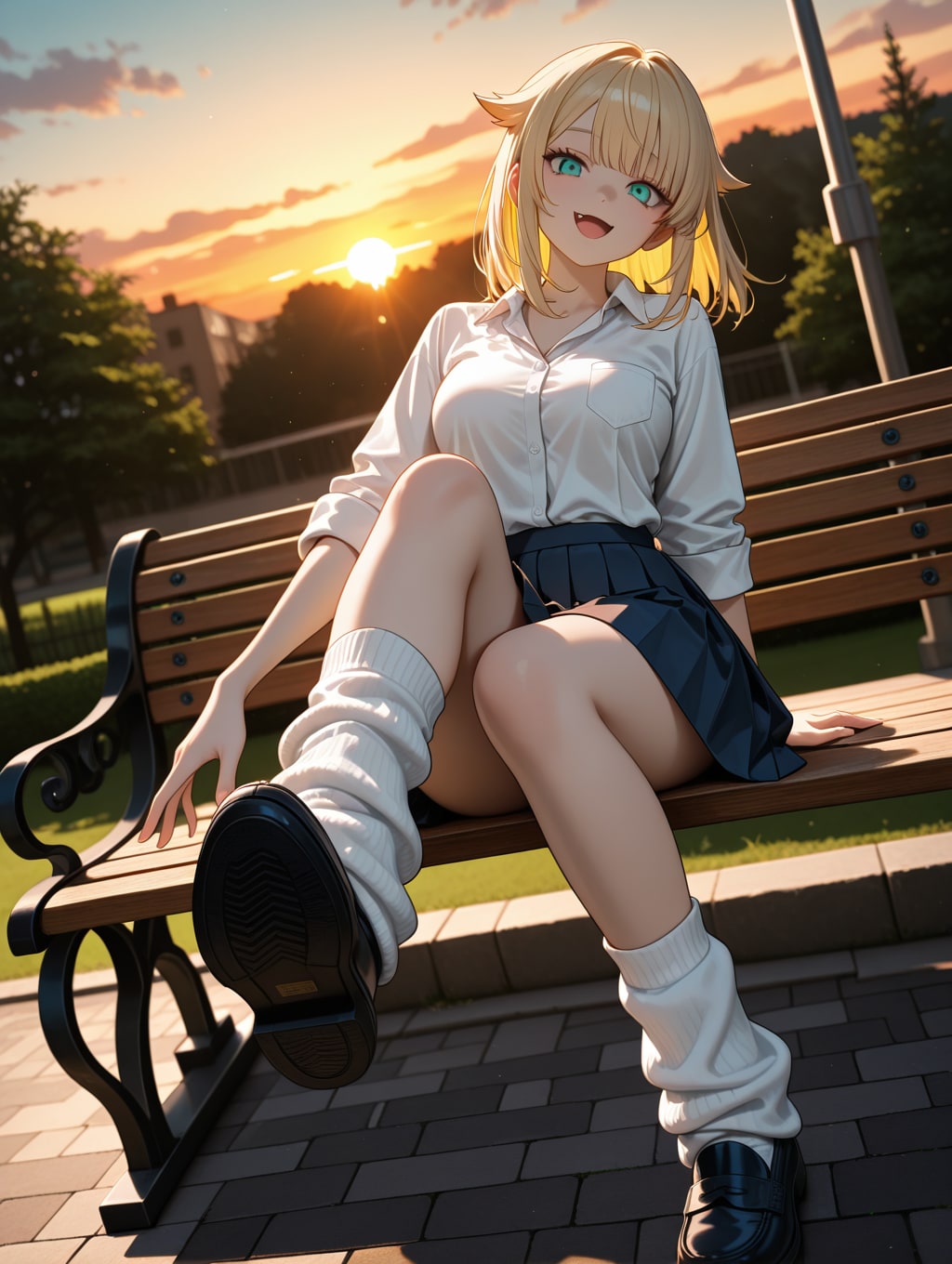 夕暮れの公園