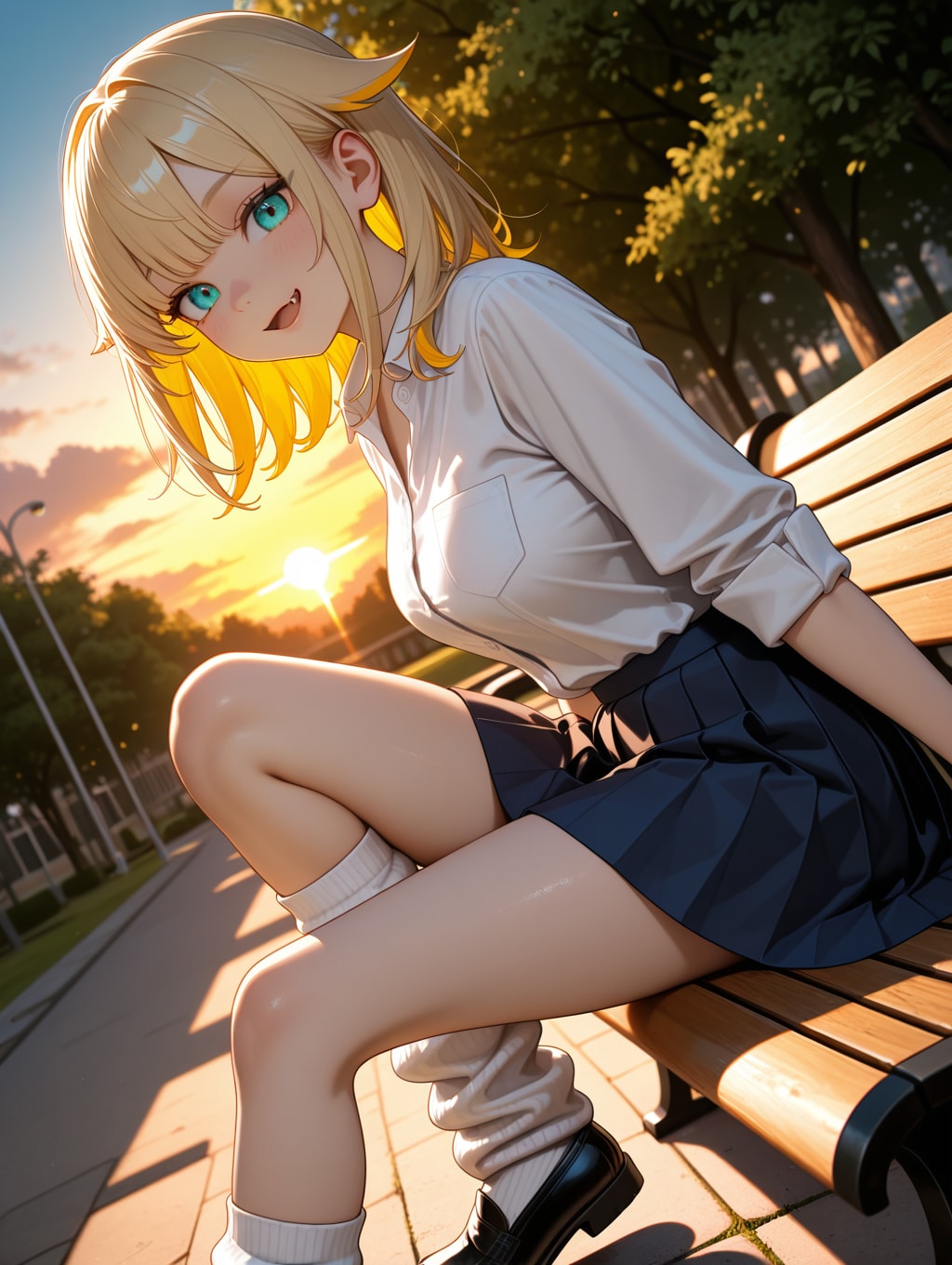 夕暮れの公園