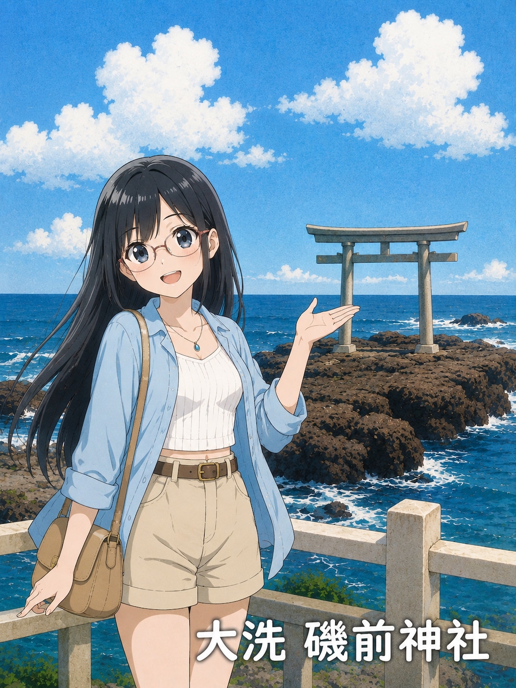 7月22日 茨城県大洗町にて。