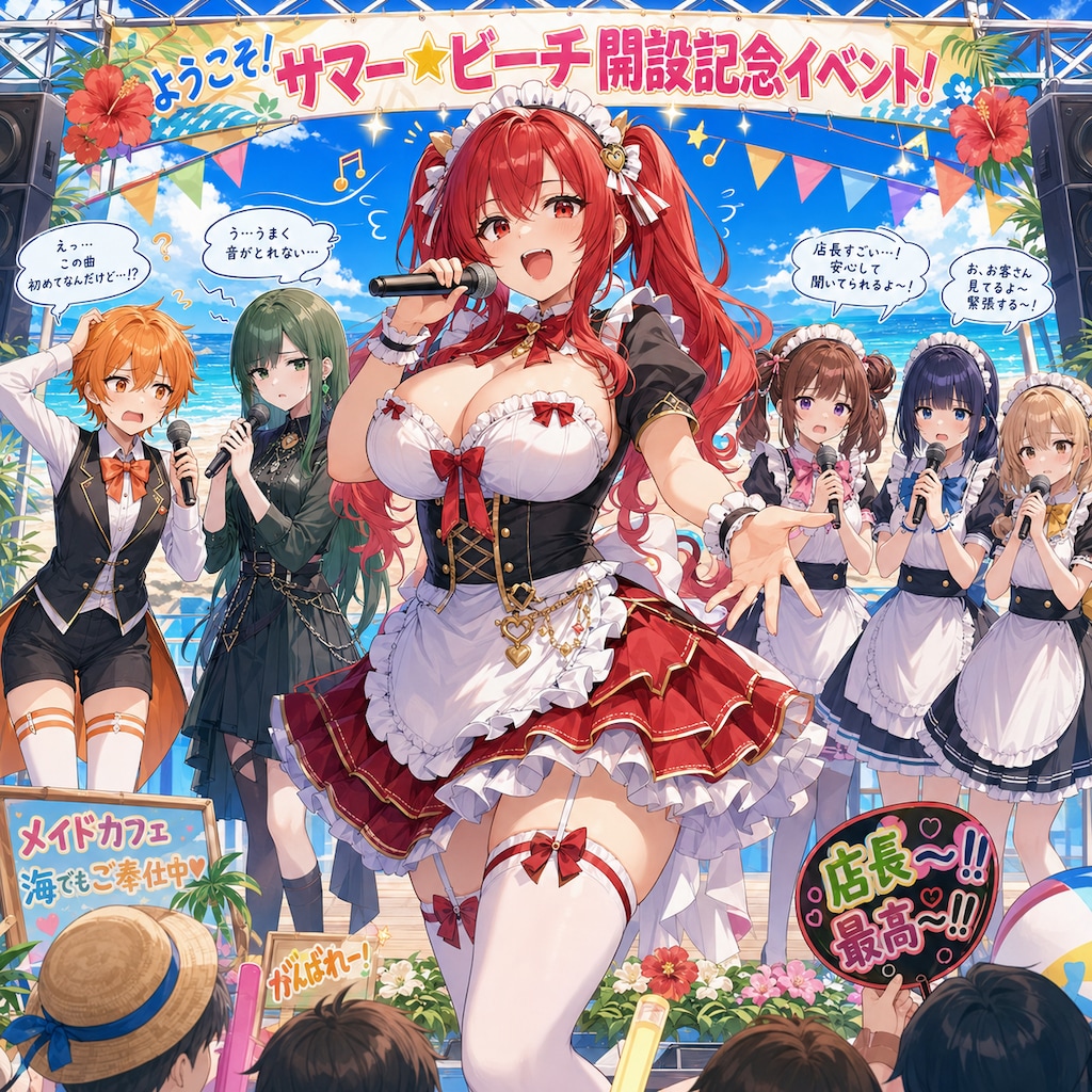 店長の歌声で夏開幕！メイドカフェ海辺のスペシャルライブ