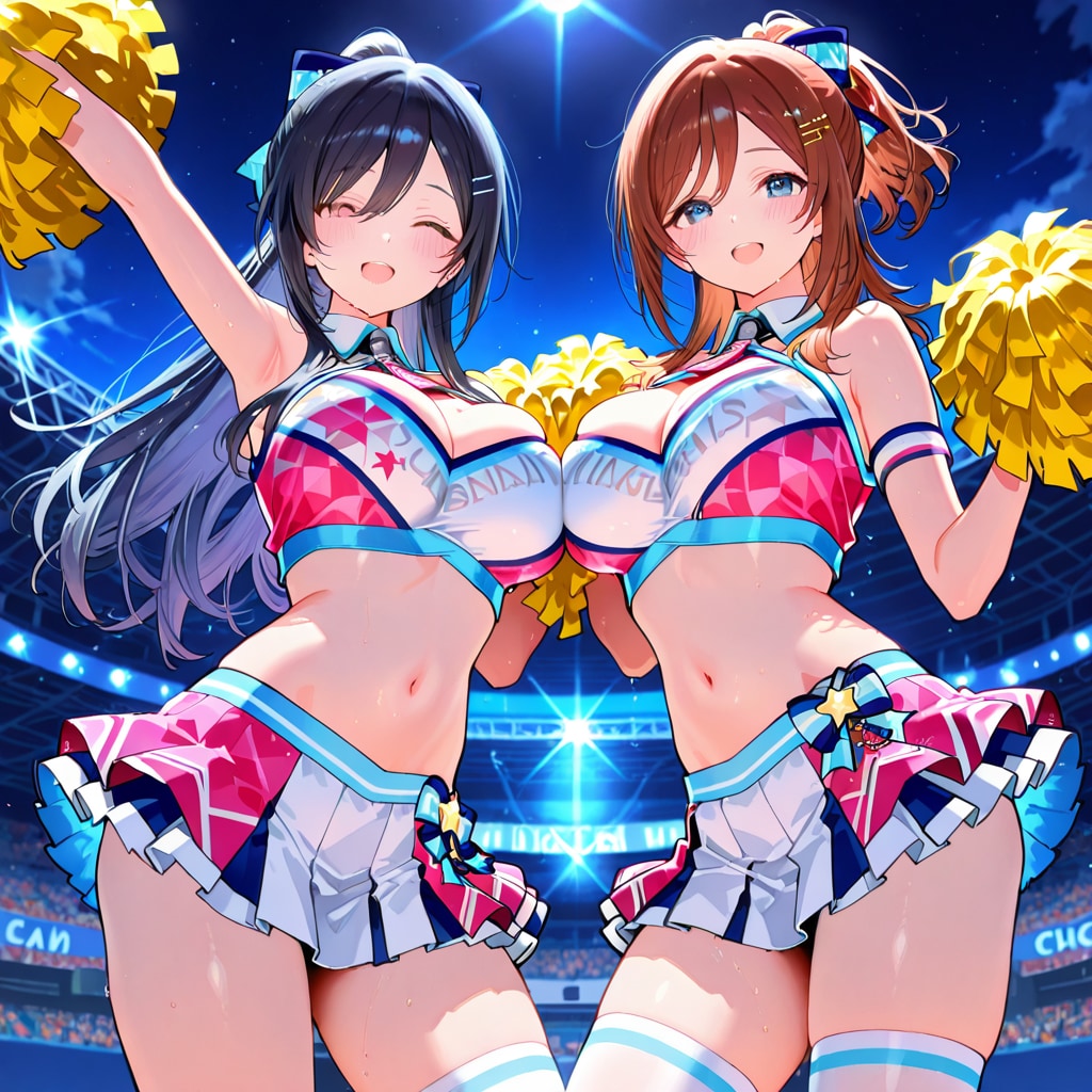 TOPAZアイドル チア 二人組をPHOENIXで生成してみた