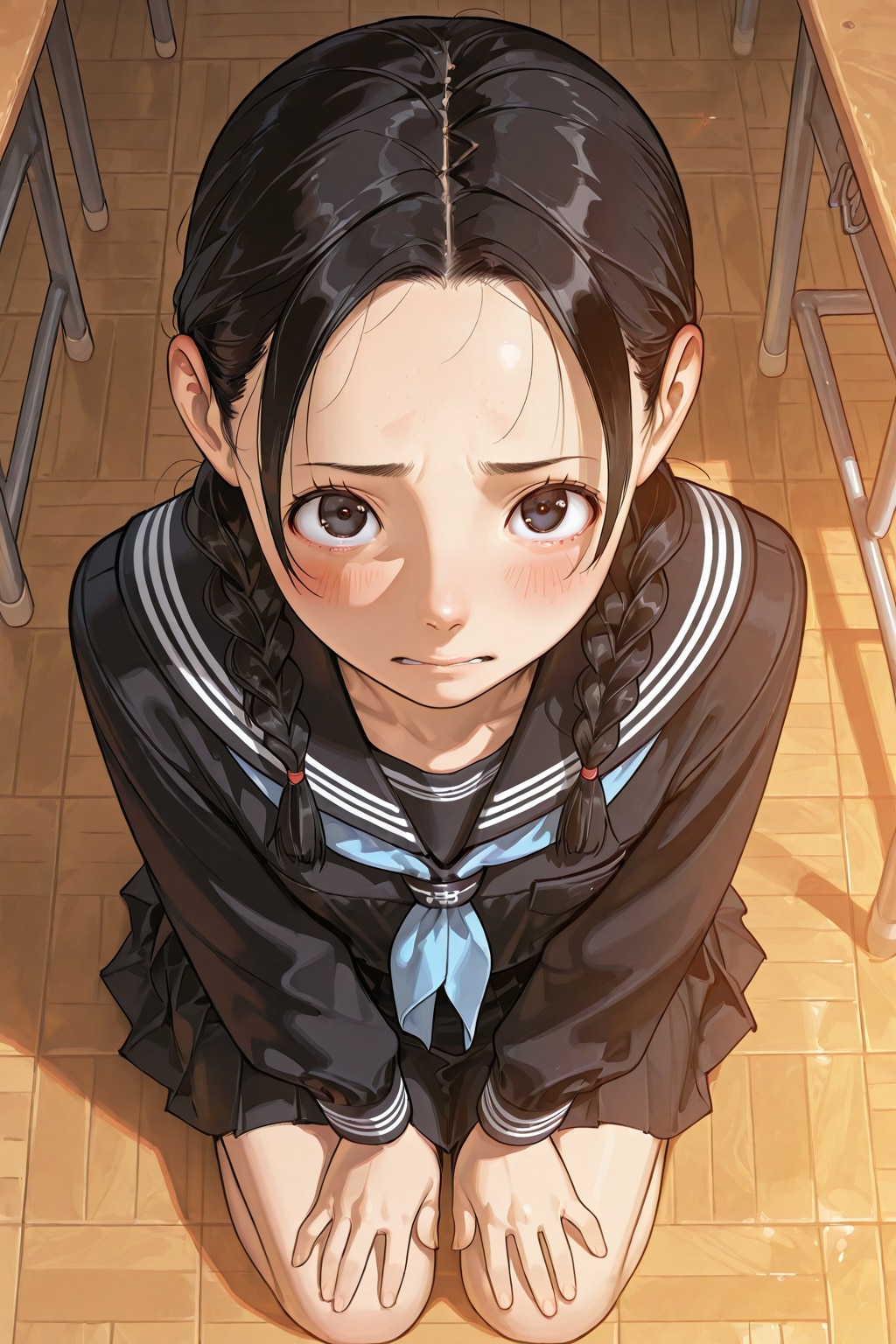 放課後の教室で♪