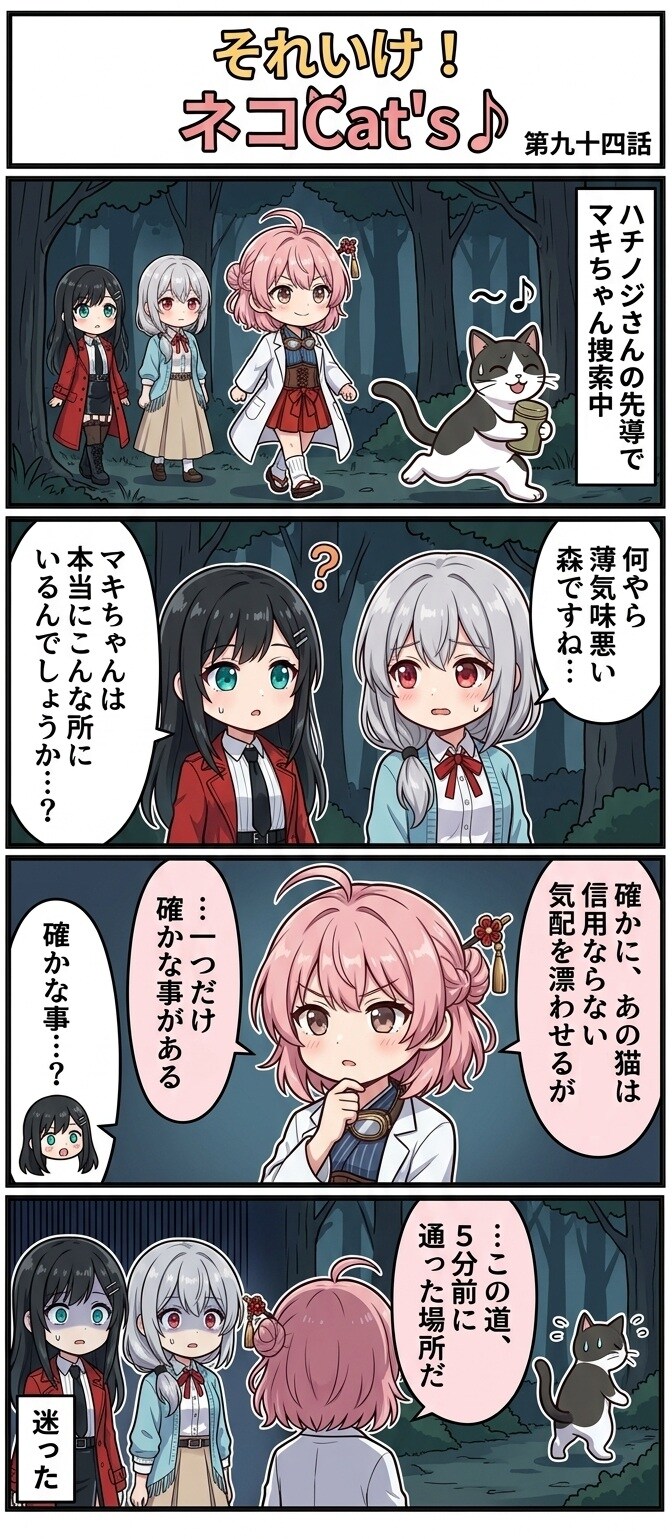 【94話】それいけ！ネコCat's♪(４コマ漫画) | の人気AIイラスト・グラビア