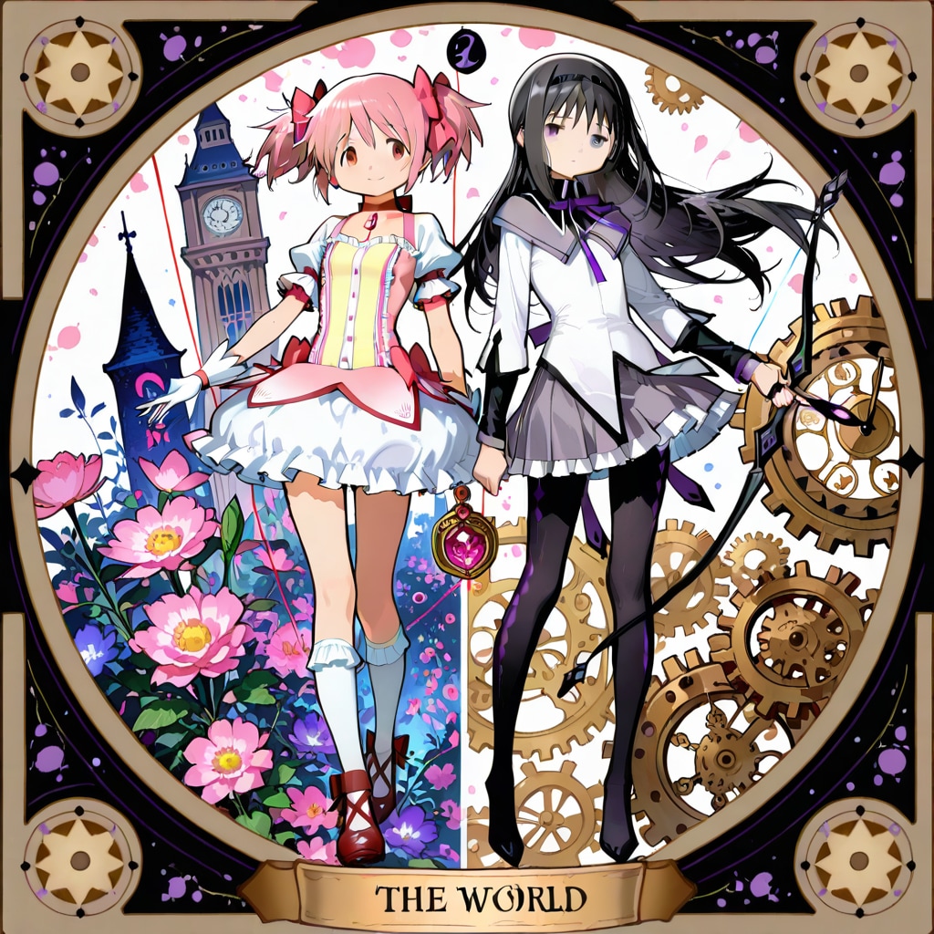 鹿目まどか＆暁美ほむら（魔法少女まどか☆マギカ） | の人気AIイラスト・グラビア