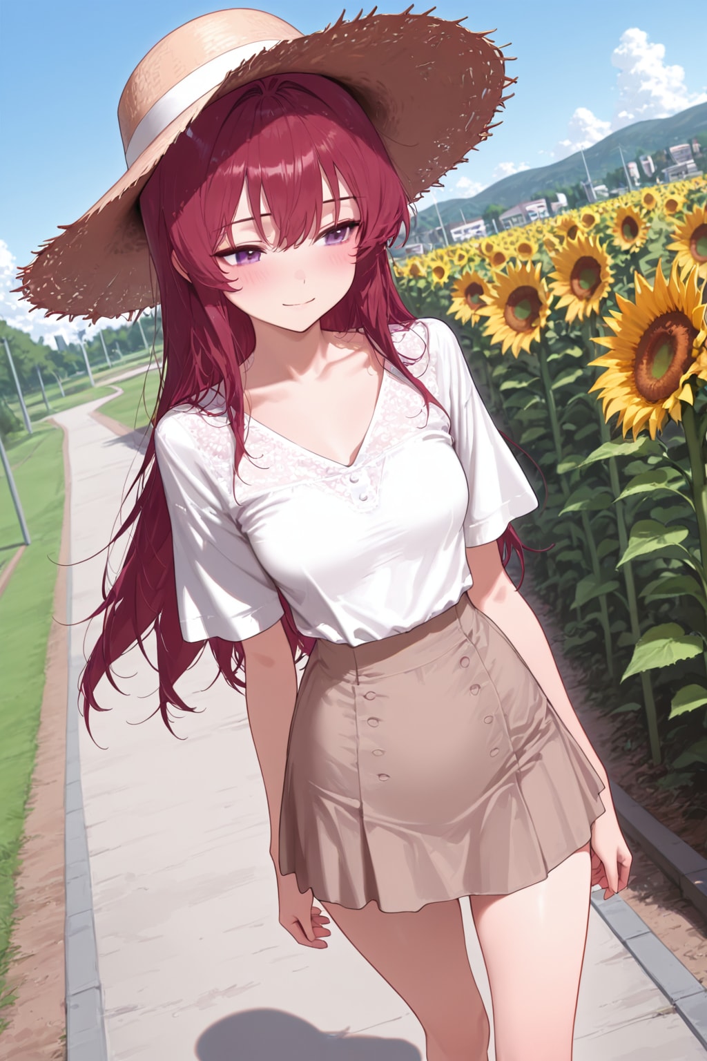 【ＰＥＧＡＳＵＳ様版】長身美脚赤髪紫目美少女（春夏秋冬）