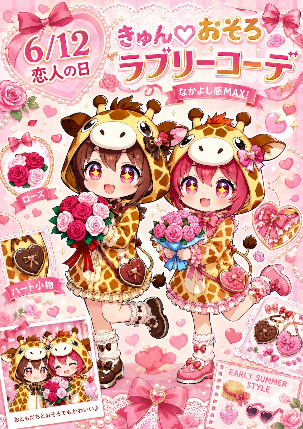 恋人の日のキリン着ぐるみちび子ちゃん