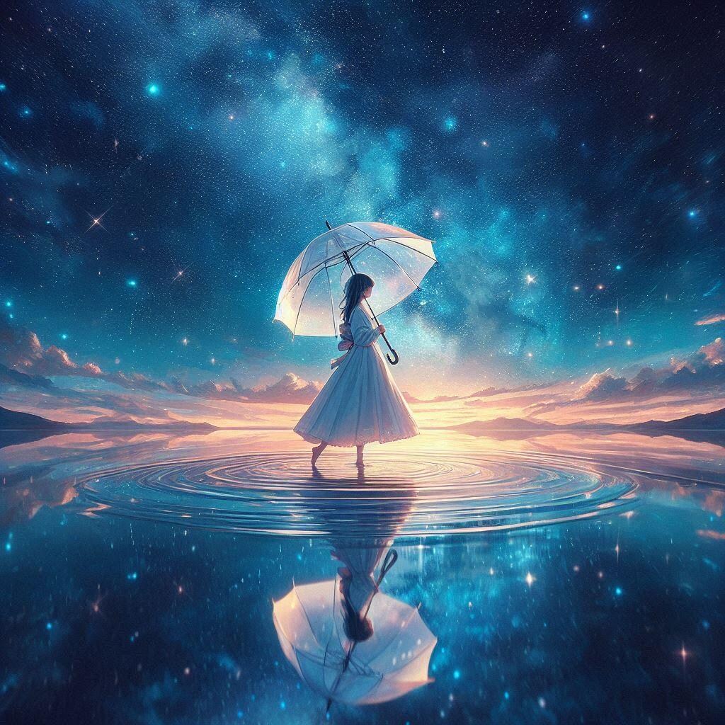 傘をさして歩こう。