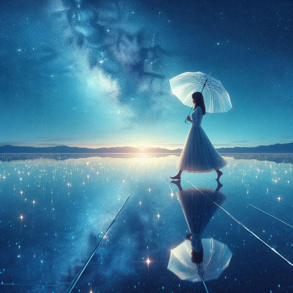 傘をさして歩こう。