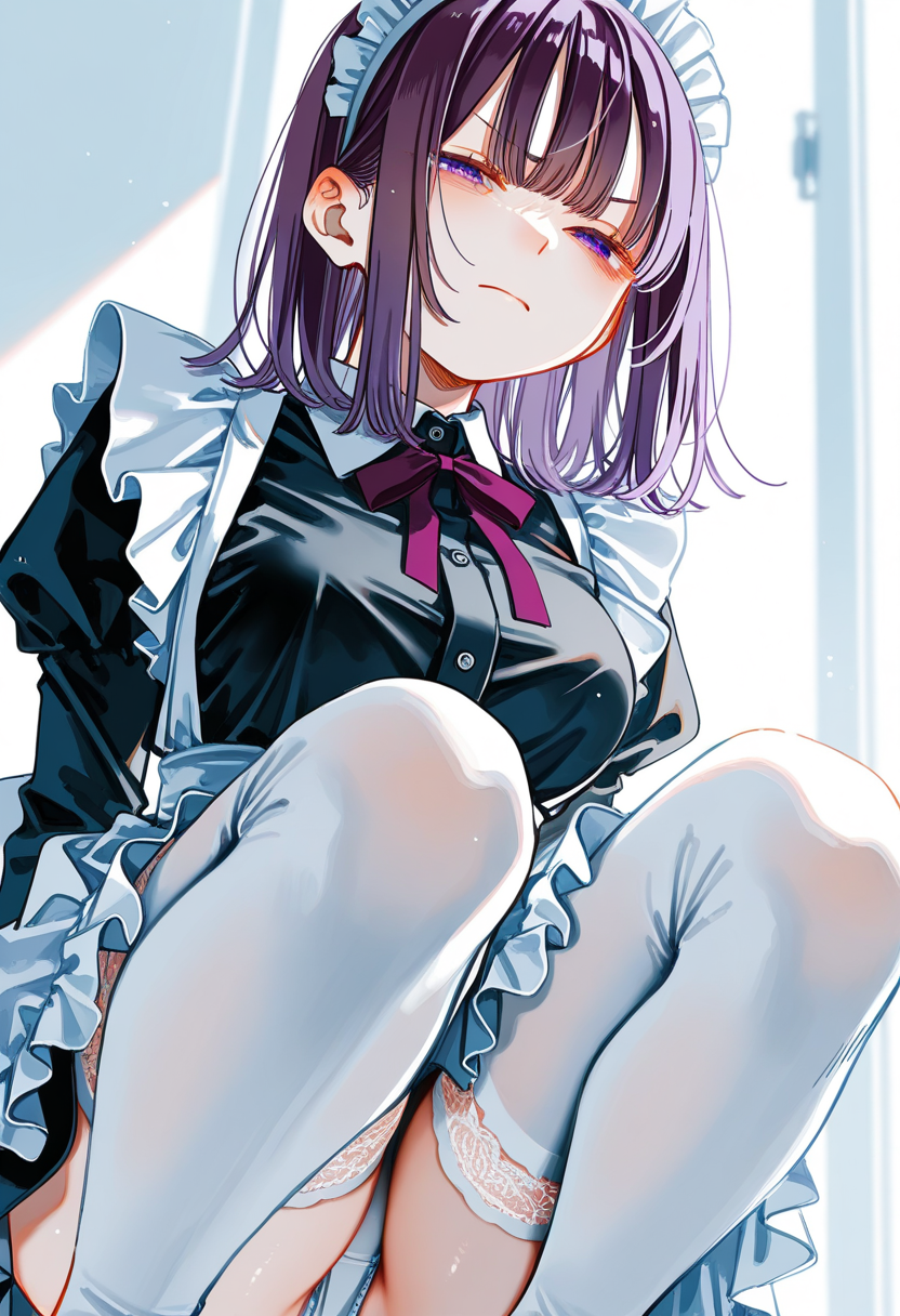 借金返済中の紫メイドさん