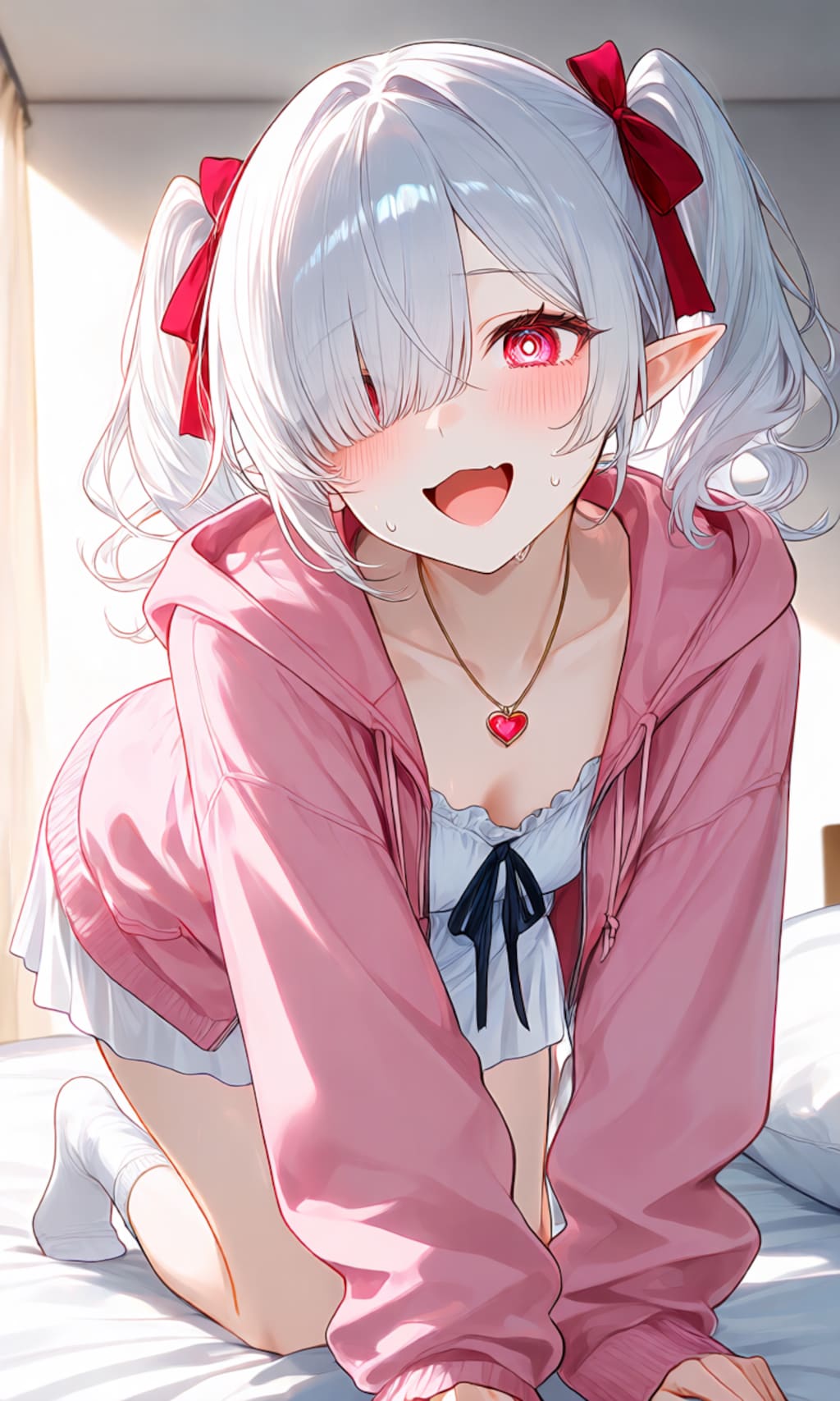19、朝起こしに来たシロネさん