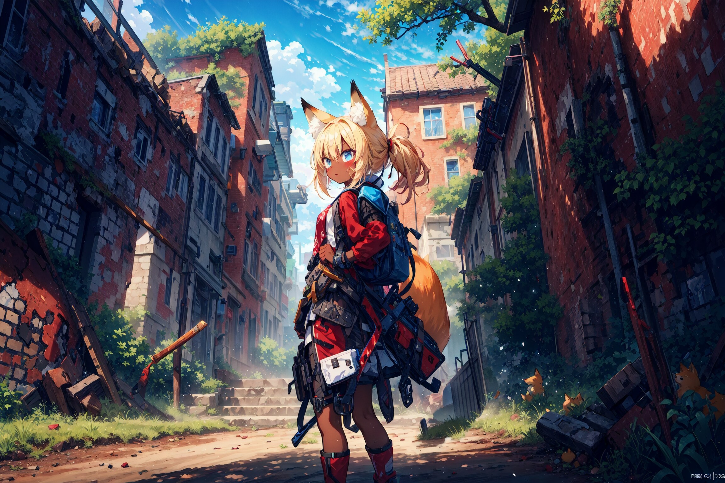 物資を探す旅人狐娘 | の人気AIイラスト・グラビア