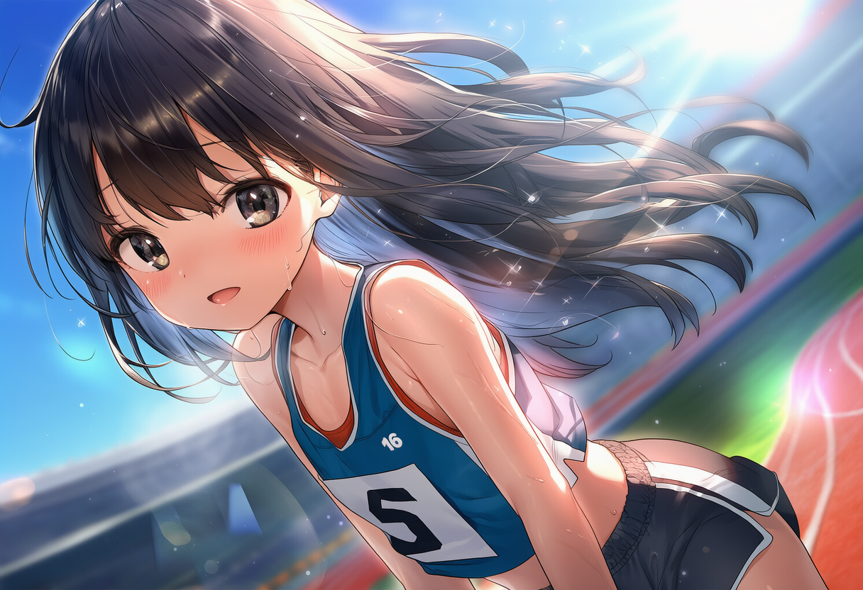 女子高生の体験入部　陸上部編