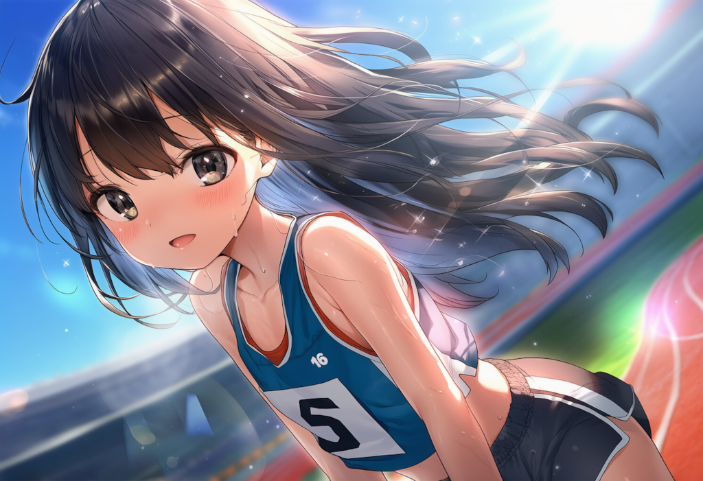 女子高生の体験入部　陸上部編