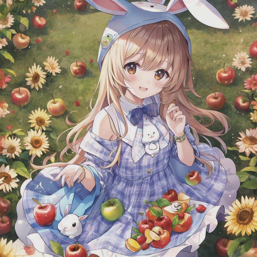 りんごとうさみみフード