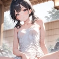 陽菜・沙月・葵｜温泉モデル撮影ヌードイラスト集 2枚目
