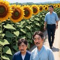 巨大なひまわり畑とキモイ酔っ払いおじさん達（誰得？な絵） 3枚目