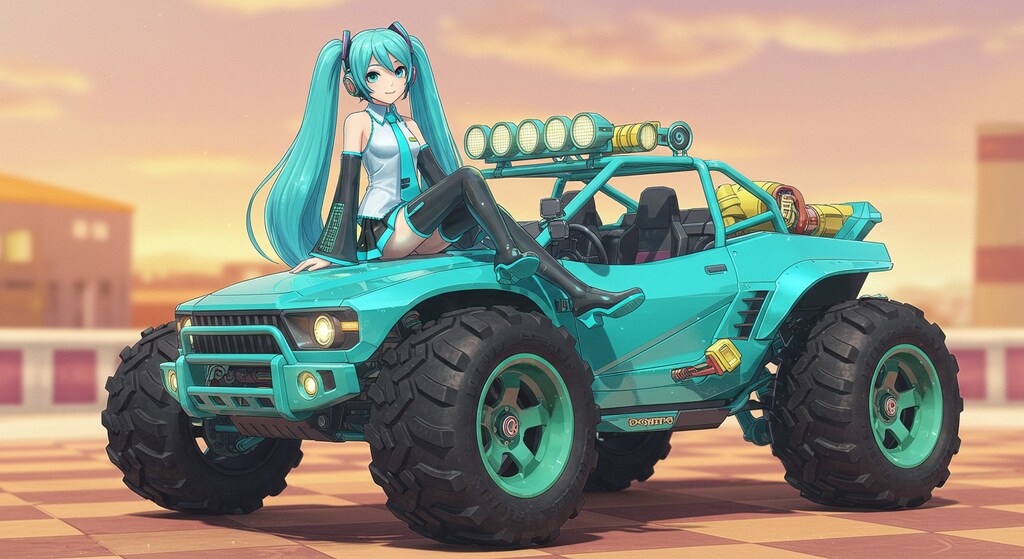 初音ミクとオフロードバギー　　リメイク版