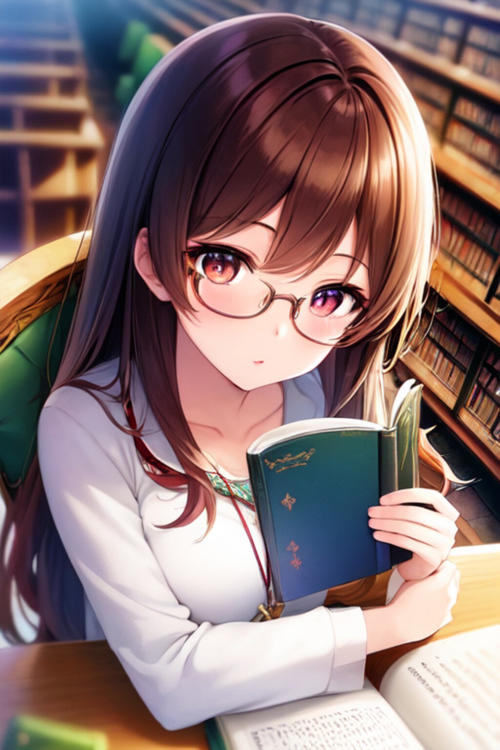 図書館と眼鏡っ娘