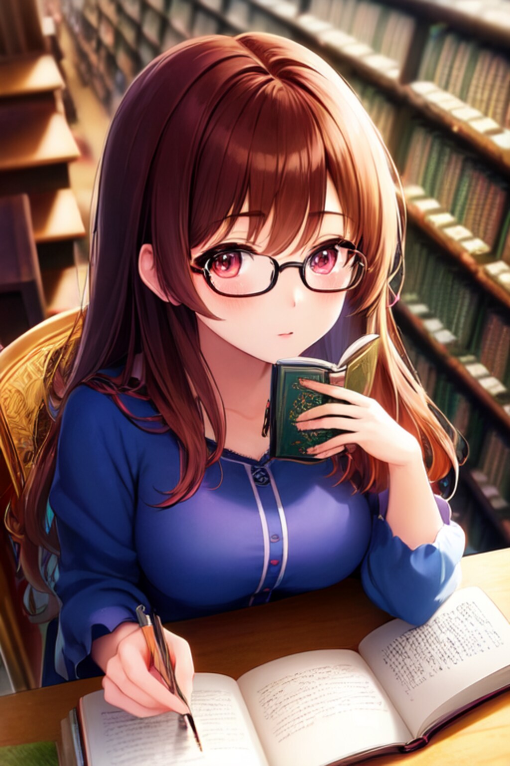 図書館と眼鏡っ娘