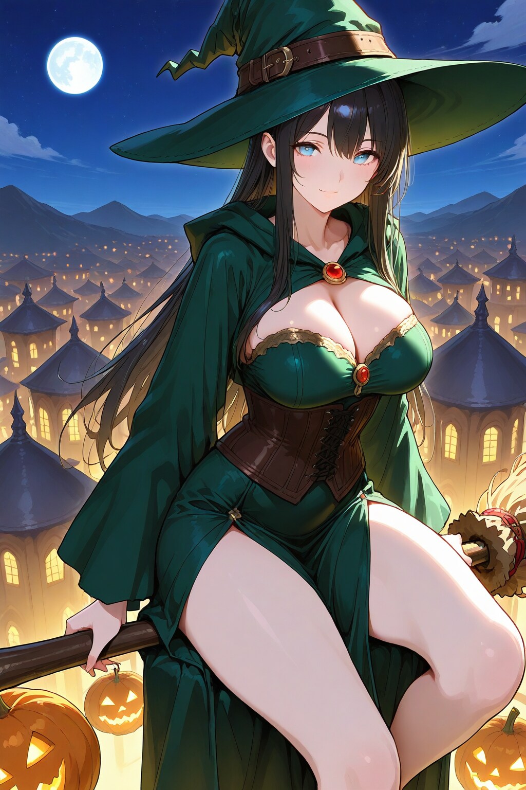 飛んでいる魔女